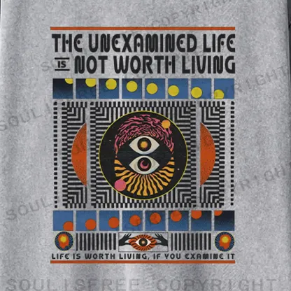 The Unexamined Life Not Worth Living Washed Long Sleeve Shirt