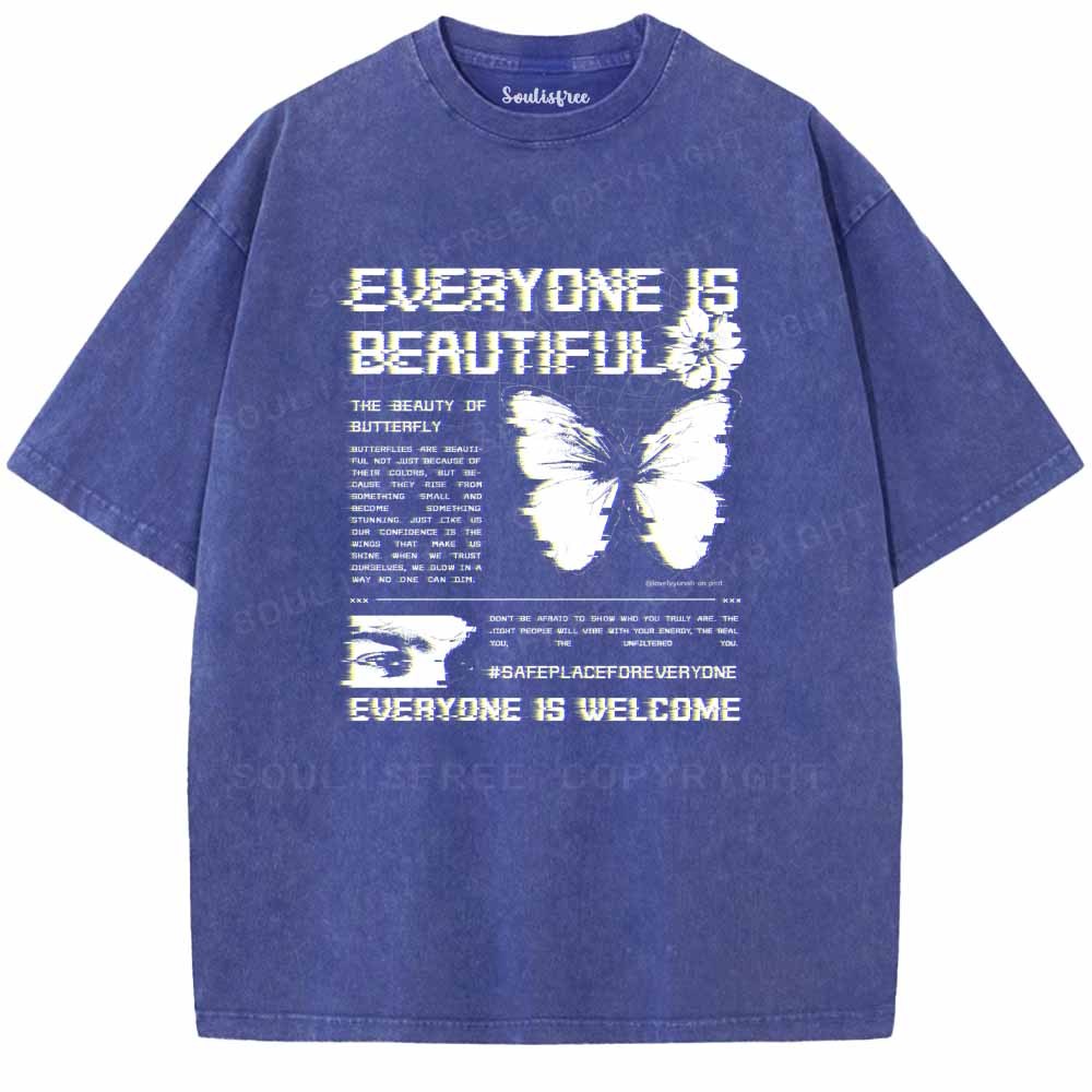 Soulisfree  EVERYONE IS BEAUTIFUL  Washed Tee