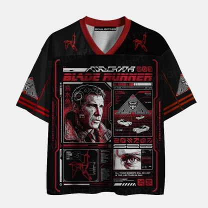 Soulisfree ALL THOSE MOMENTS WILL BE LOST IN TIME, LIKE TEARS IN RAIN. Mesh Jersey