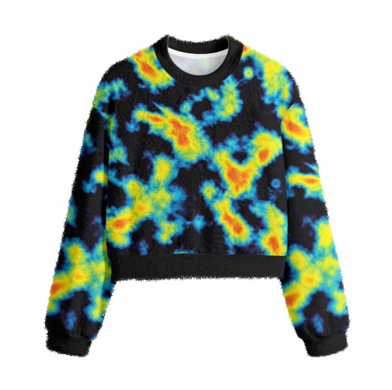 Soulisfree Thermal Heatmap Women's Fuzzy Crewneck Sweater