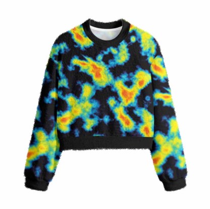 Soulisfree Thermal Heatmap Women's Fuzzy Crewneck Sweater