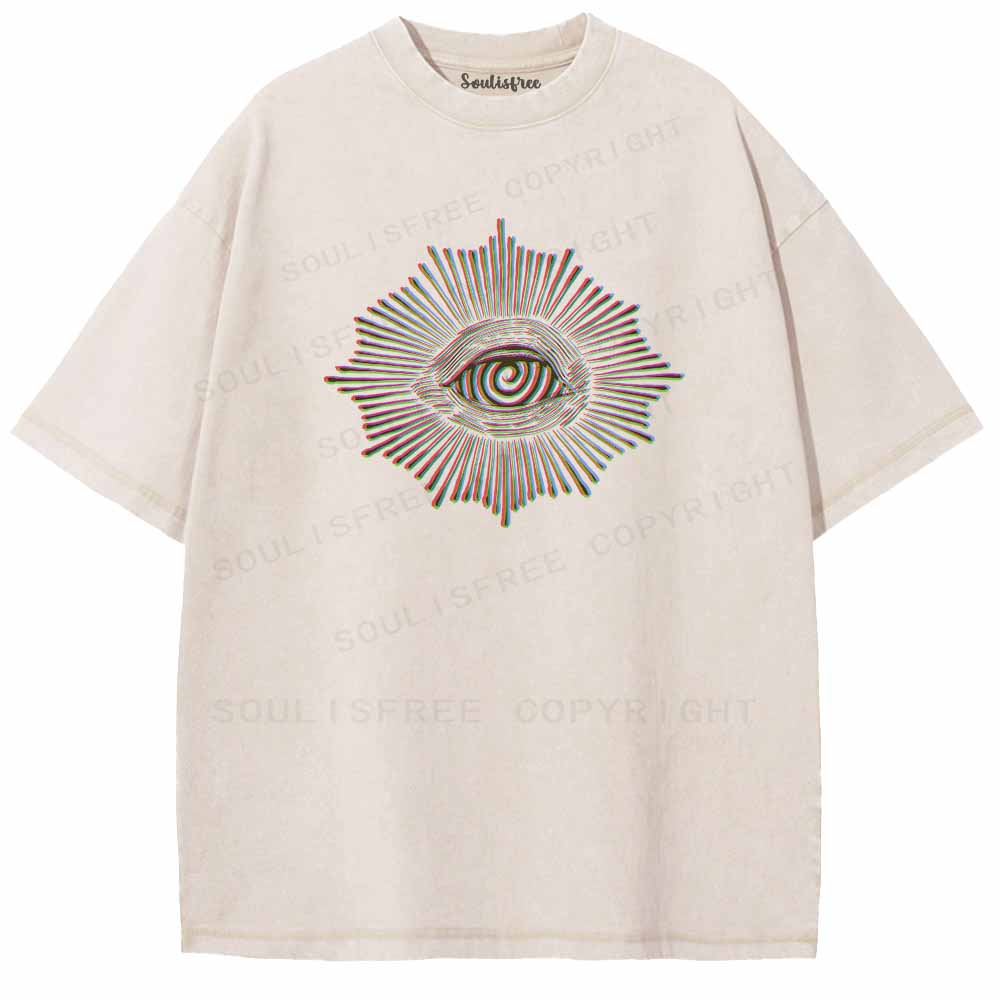 Soulisfree  GLITCHED GAZE Washed Tee