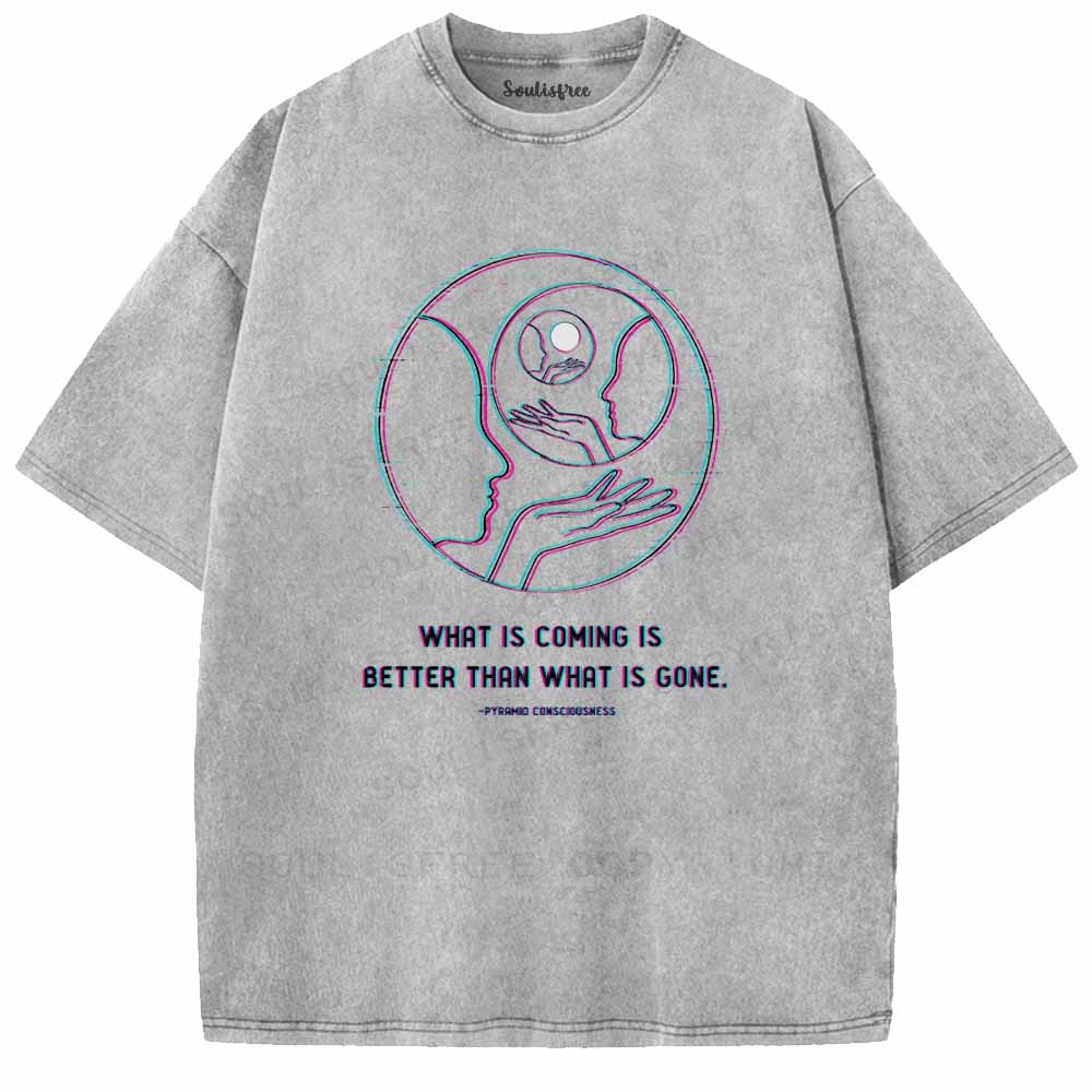 Soulisfree  WHAT IS COMING IS BETTER THAN WHAT IS GONE Washed Tee