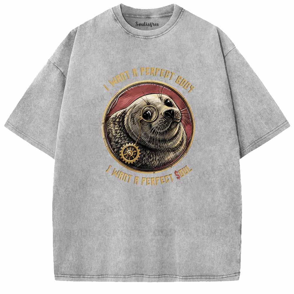 Soulisfree PERFECT BODY ,PERFECT SOUL Washed Tee