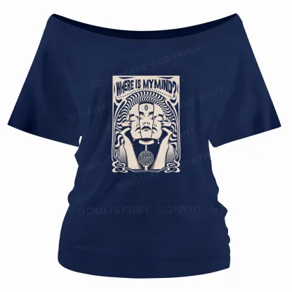 Where Is My Brain Off Shoulder Top