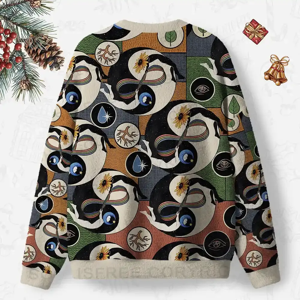 The Cosmic Connection Ugly Christmas Knit Sweatshirt