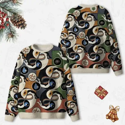 The Cosmic Connection Ugly Christmas Knit Sweatshirt