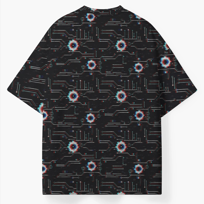 Soulisfree Neon Circuitry ECO‑PERF Graphic Tee