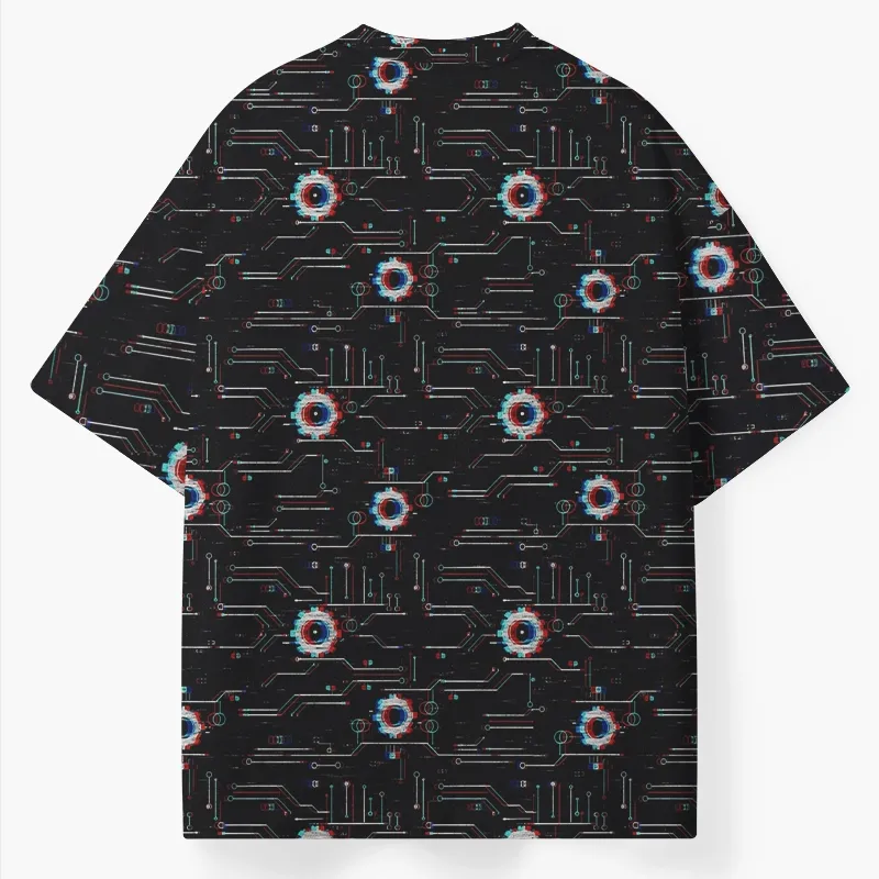 Soulisfree Neon Circuitry ECO‑PERF Graphic Tee