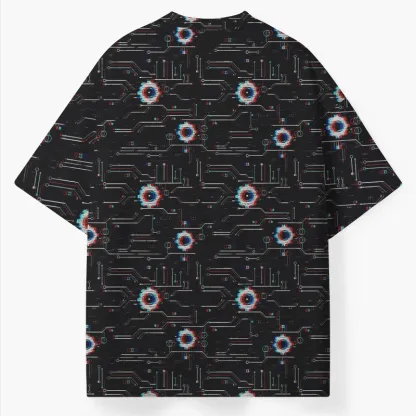 Soulisfree Neon Circuitry ECO‑PERF Graphic Tee