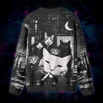 Soulisfree We Don’t Do Normal Fuzzy Crewneck Sweater