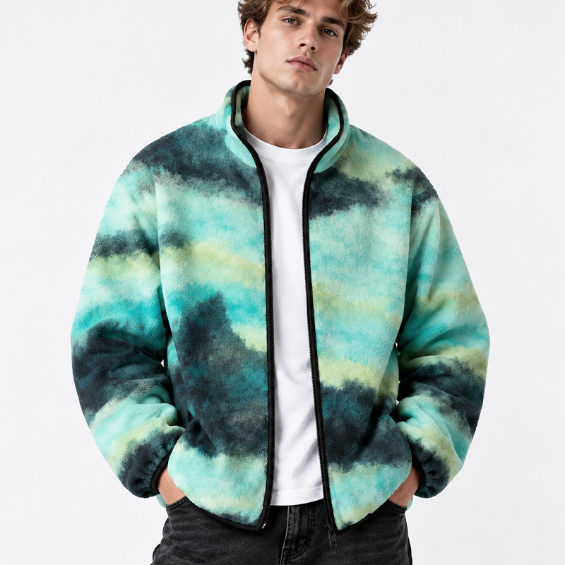 Soulisfree  Cosmic Haze Flannel Zip-Up Jacket