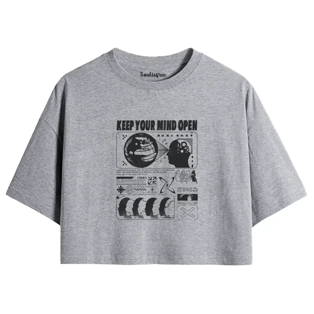 Keep Your Mind Open Crop Top 