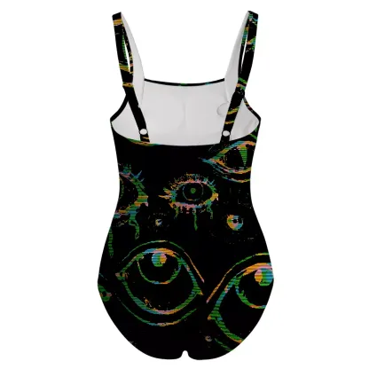 Soulisfree Glitch Vision One‑Piece Swimsuit