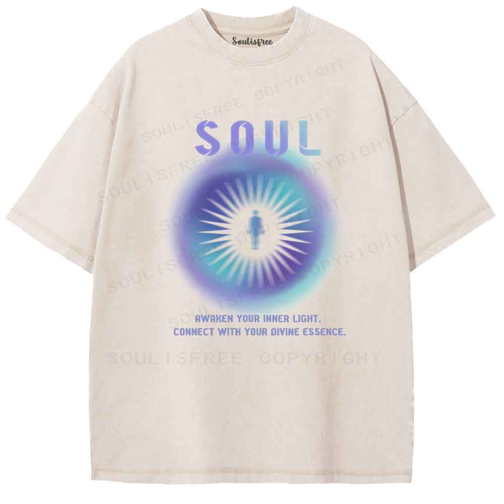 Soulisfree  SOUL Awaken Your Inner Light Washed Tee
