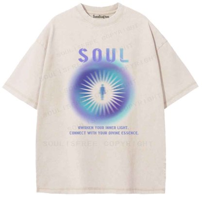 Soulisfree  SOUL Awaken Your Inner Light Washed Tee