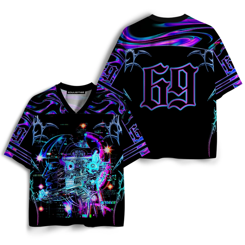 Soulisfree Digital Nightmare Y2K Mesh Jersey