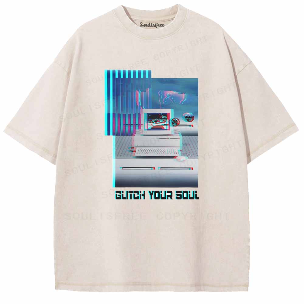 Soulisfree  GLITCH YOUR SOUL Washed Tee