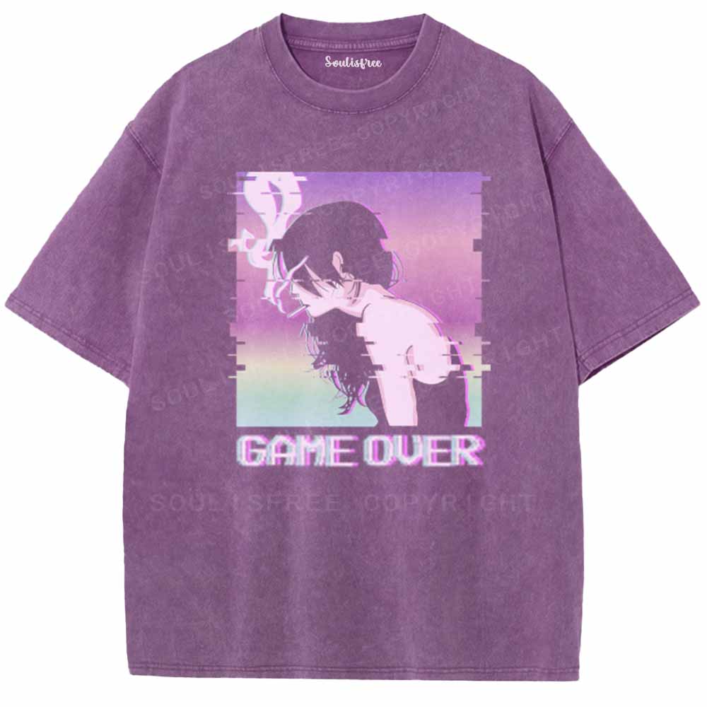 Soulisfree GAME OUER Washed Tee