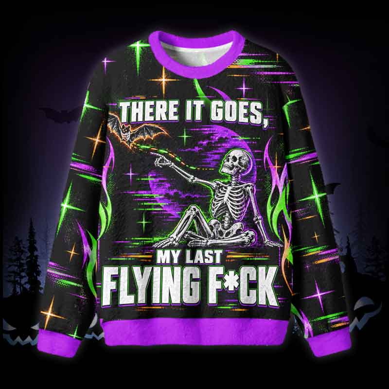 Soulisfree There It Goes My Last Flying Fuzzy Crewneck Sweater