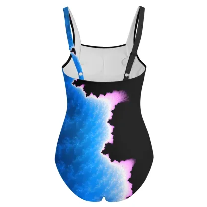 Soulisfree Cosmic Nebula Edge Galaxy One‑Piece Swimsuit