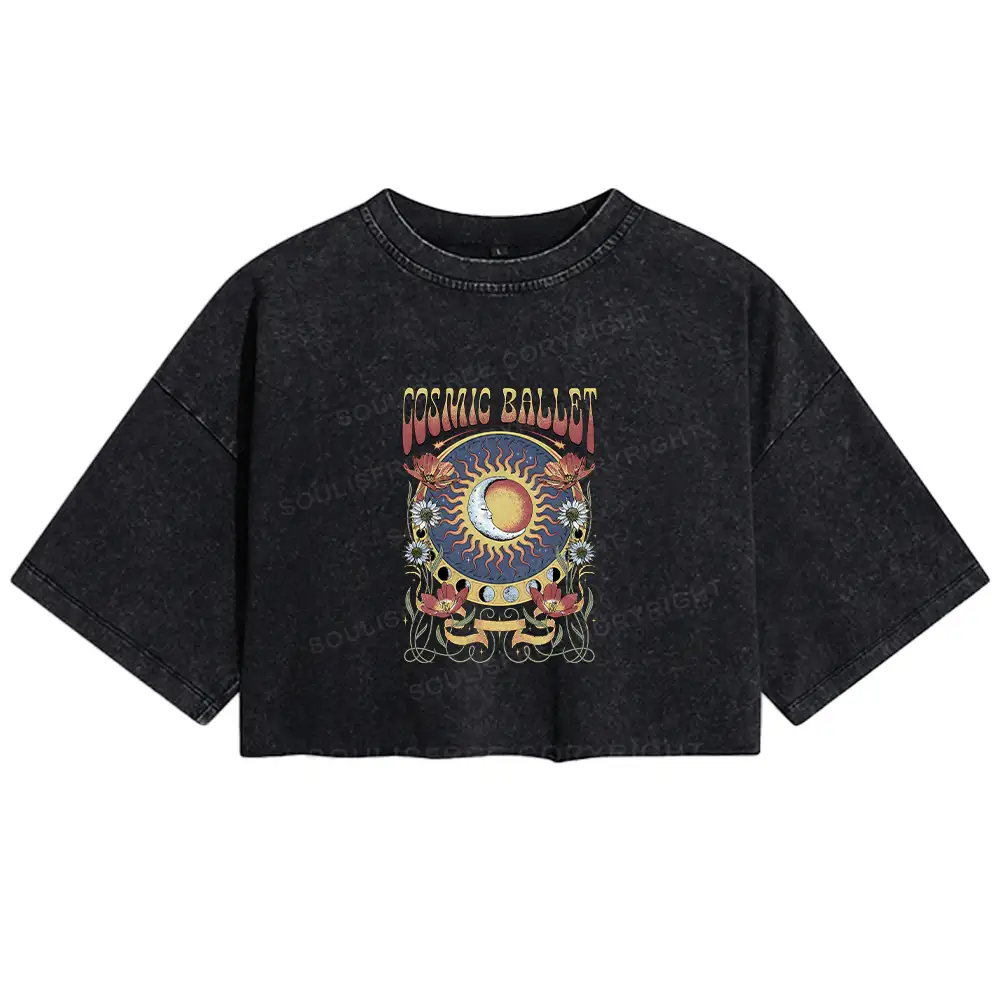 Psychedelic Ballet Washed Crop T-shirt