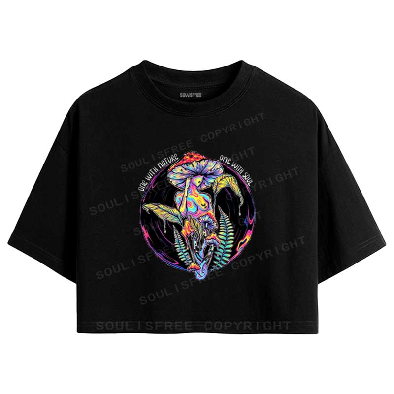 Soulisfree One With Nature, One With Soul Crop Tee