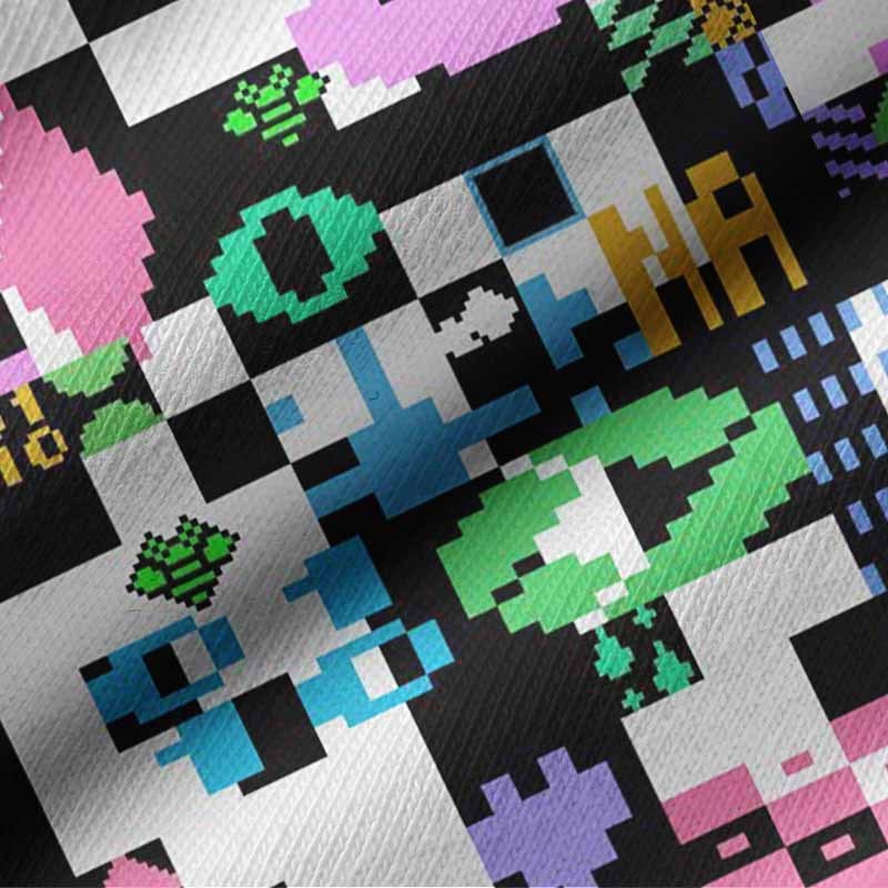 Soulisfree Vaporwave Pixelated Long Sleeve Cotton Tee