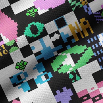 Soulisfree Vaporwave Pixelated Long Sleeve Cotton Tee