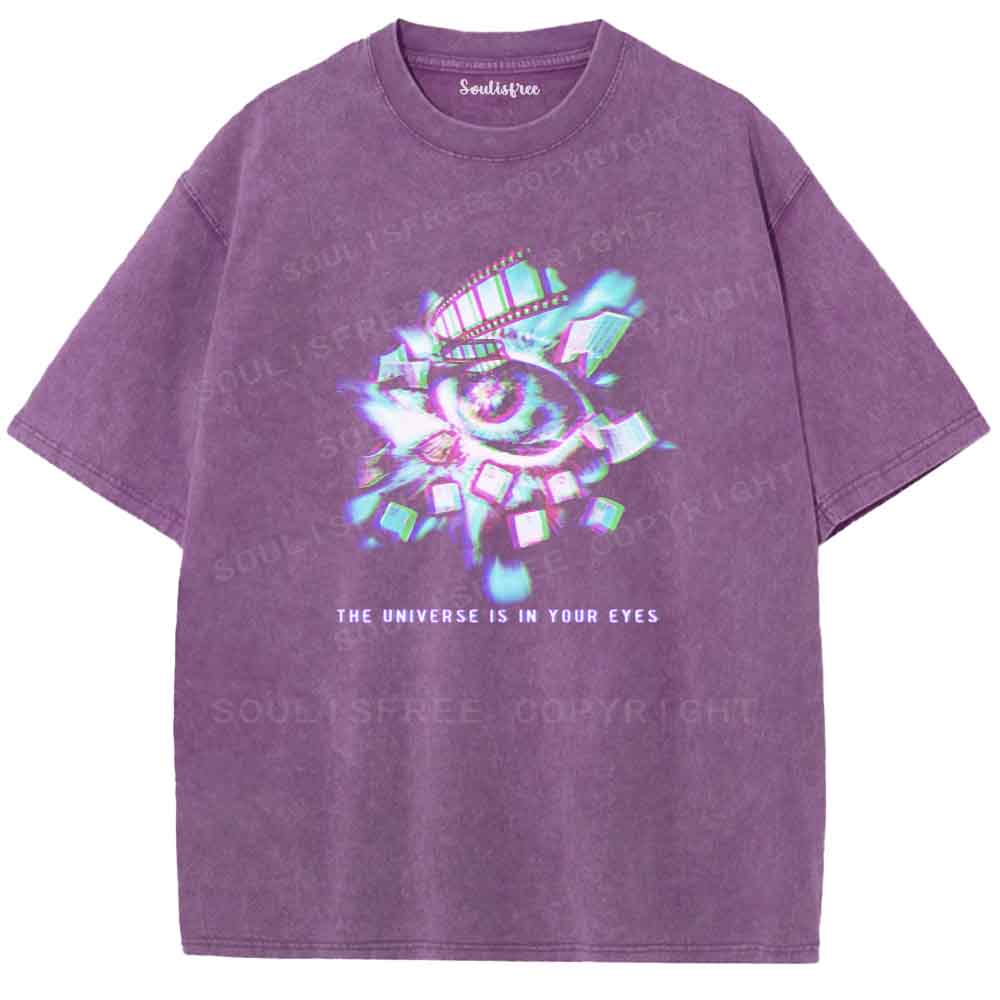 Soulisfree the universe is in your eyes  Washed Tee