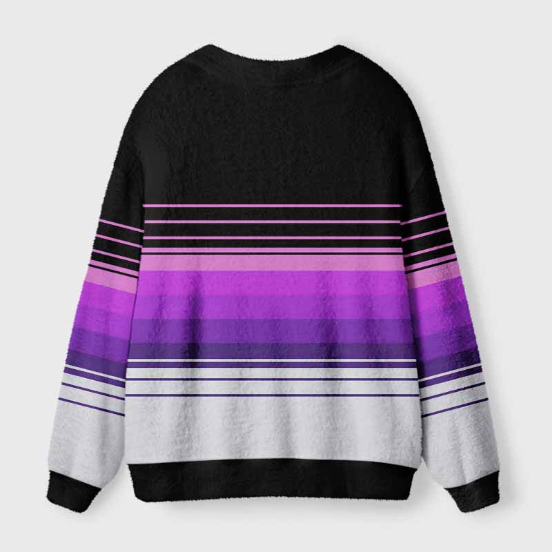 Soulisfree DIGITAL SUNSET Fuzzy Cardigan Sweater 