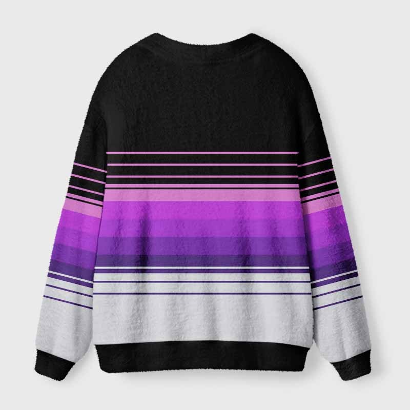 Soulisfree DIGITAL SUNSET Fuzzy Cardigan Sweater 