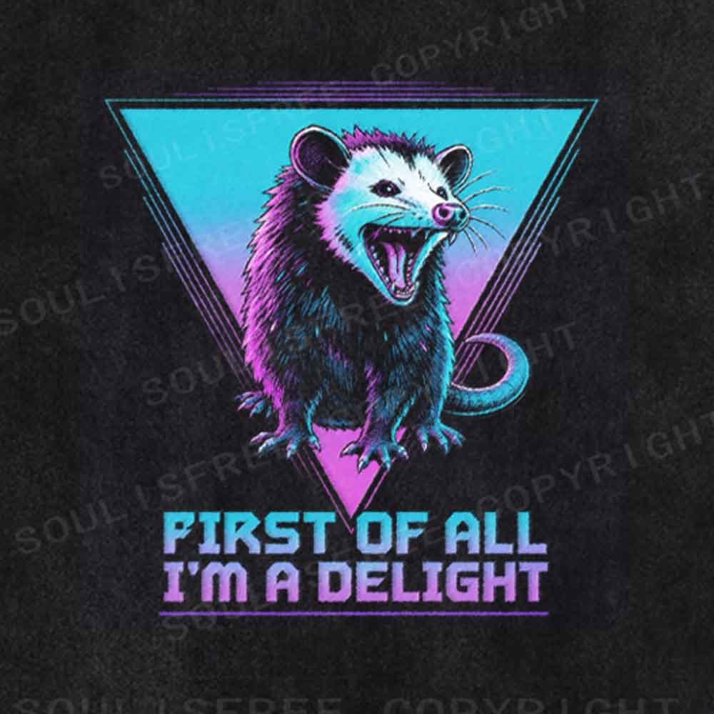 Soulisfree FIRST OF ALL I'M A DELIGHT  Washed Tee