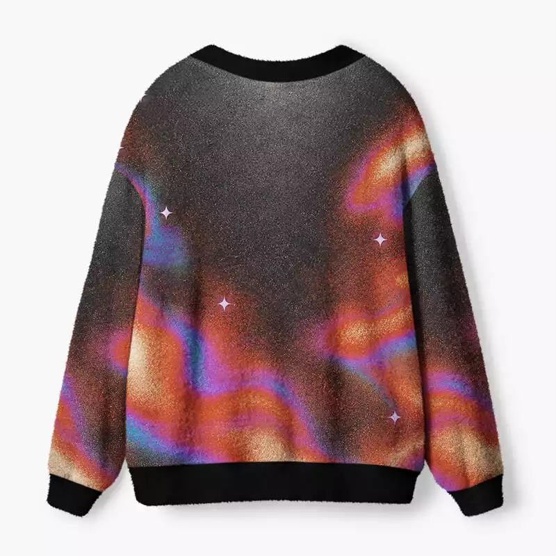 Soulisfree Actually I can Fuzzy Cardigan Sweater