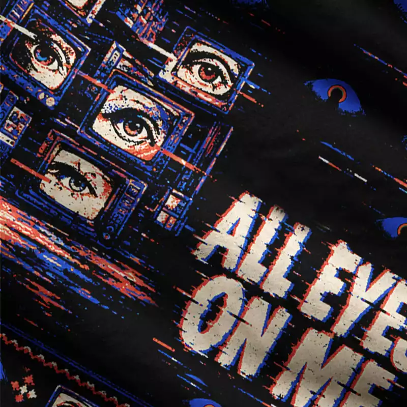 Soulisfree All Eyes On Me Retro Eye Fuzzy Cardigan Sweater