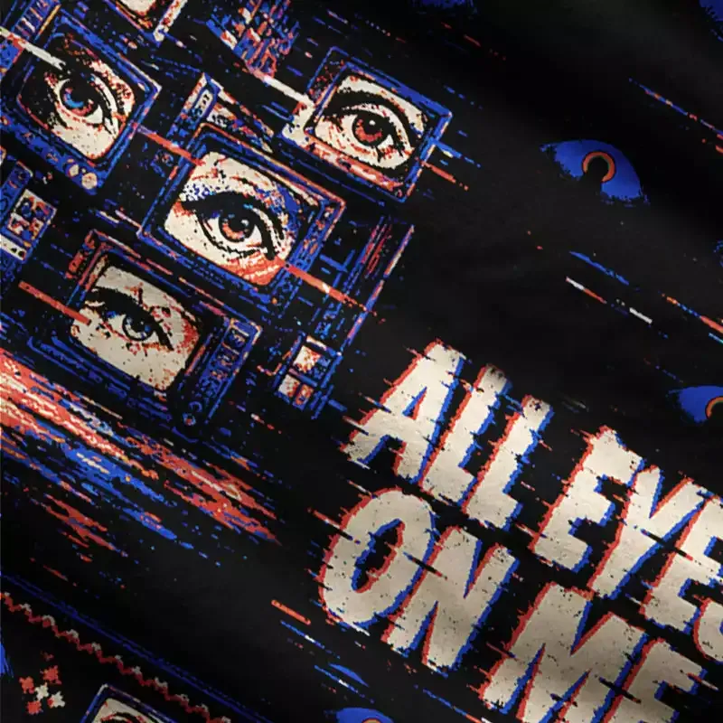 Soulisfree All Eyes On Me Retro Eye Fuzzy Cardigan Sweater