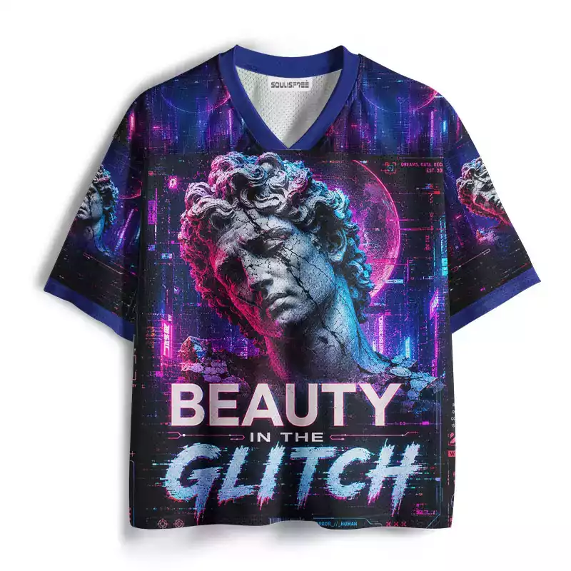 Soulisfree BEAUTY IN THE GLITCH Mesh Jersey