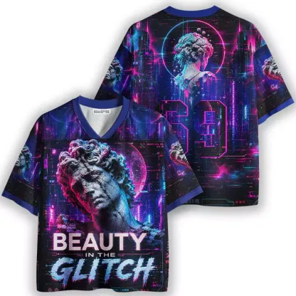 Soulisfree BEAUTY IN THE GLITCH Mesh Jersey