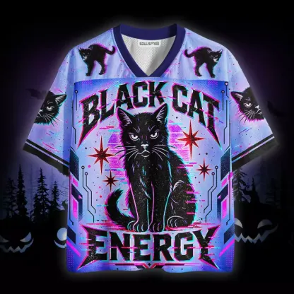 Soulisfree Black Cat Engergy Mesh Jersey