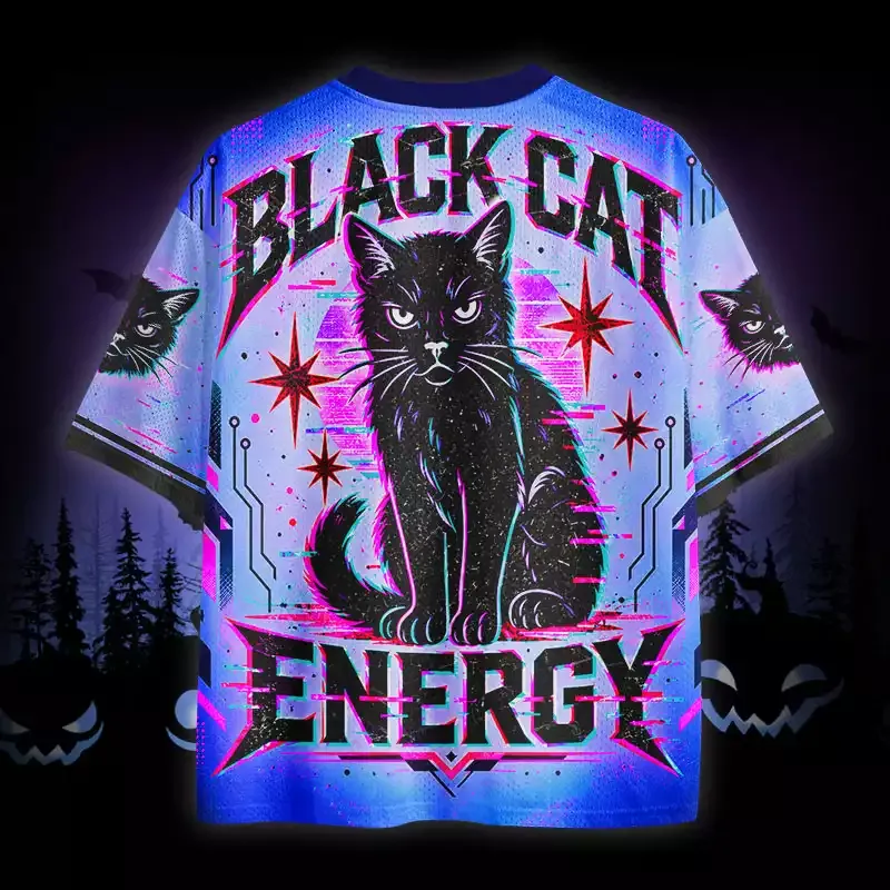 Soulisfree Black Cat Engergy Mesh Jersey