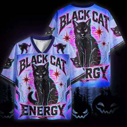 Soulisfree Black Cat Engergy Mesh Jersey
