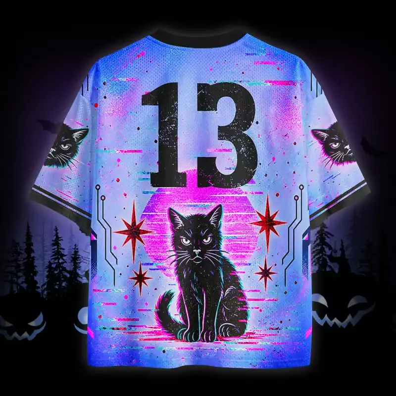 Soulisfree Black Cat Engergy Mesh Jersey