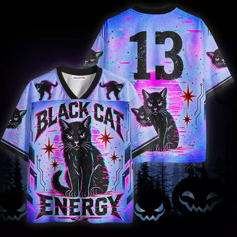Soulisfree Black Cat Engergy Mesh Jersey