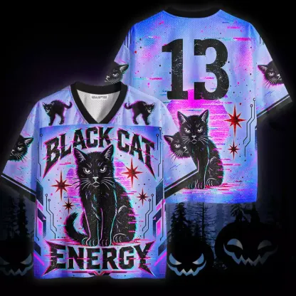 Soulisfree Black Cat Engergy Mesh Jersey