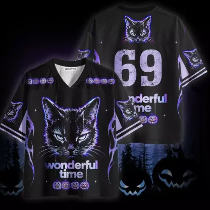 Soulisfree Black Cat Wonderful Time Mesh Jersey
