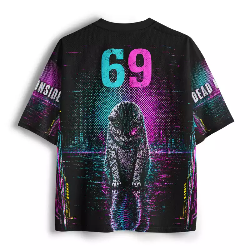Soulisfree Cat Dead Inside Mesh Jersey