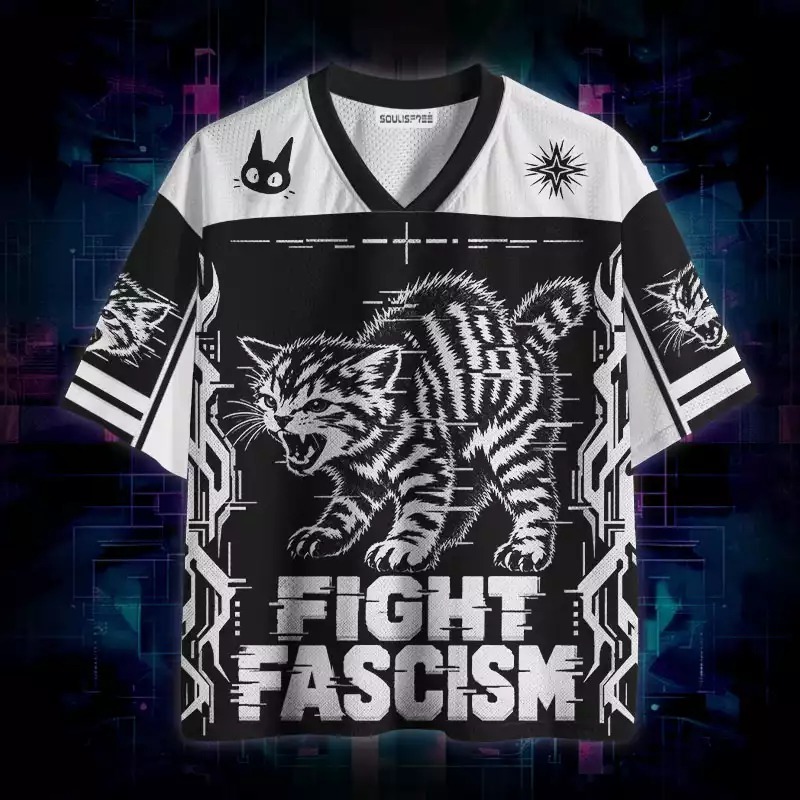 Soulisfree Cat Fight Fascism Mesh Jersey