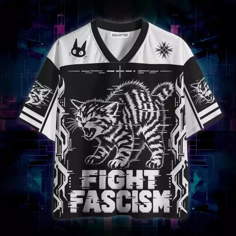Soulisfree Cat Fight Fascism Mesh Jersey
