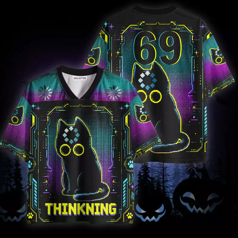 Soulisfree Cat Thinking Mesh Jersey