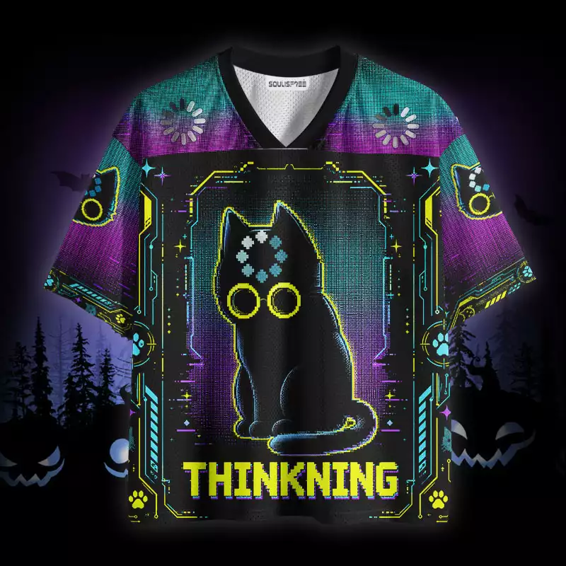 Soulisfree Cat Thinking Mesh Jersey